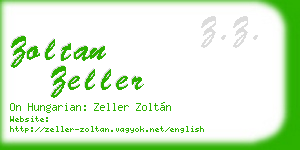 zoltan zeller business card